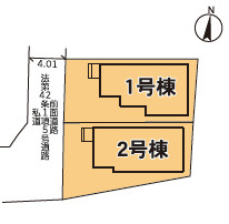 仲介手数料不要　リナージュ東区長嶺東23-1期【託麻南小・長嶺中】の区画図