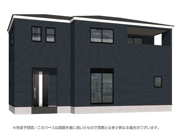 高崎市岩鼻町第３（全5棟）4号棟の外観パース|4号棟