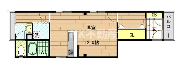 【間取り】 | Casa下小阪（河内小阪賃貸） | 間取りです