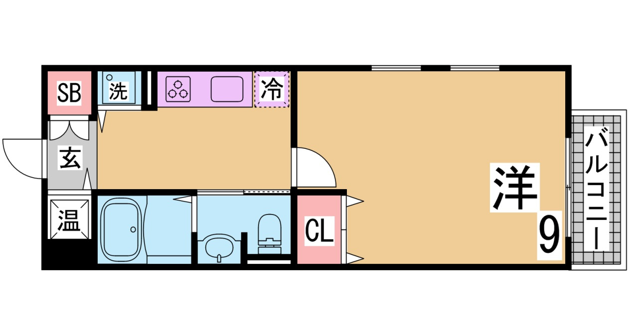 オーブ東須磨 の間取り