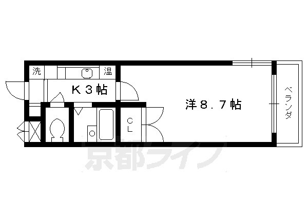 西陣の中の間取り|別タイプの間取りです。