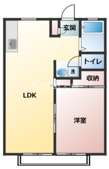 【間取り】 | 取手市寺田アパート　ABC棟　3棟一括 | A、B棟間取図