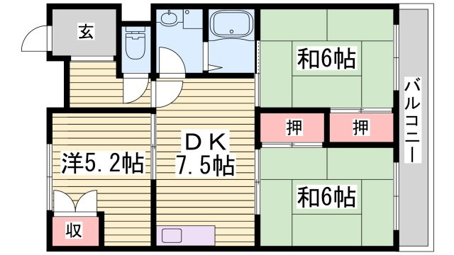 セントラル向陽台の間取り