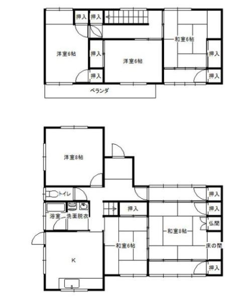 和歌山市三葛　中古戸建の間取り
