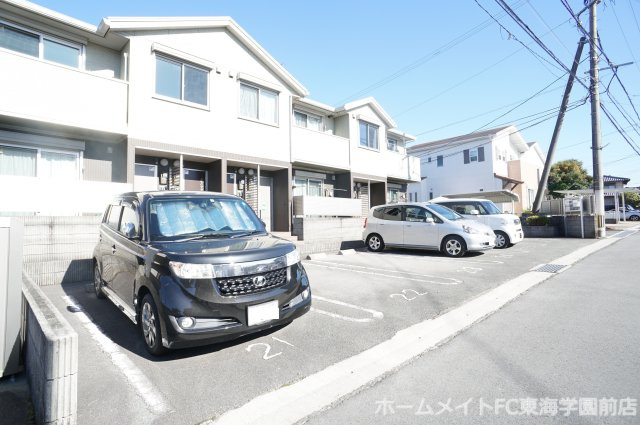 熊本市北区清水東町のアパートの駐車場