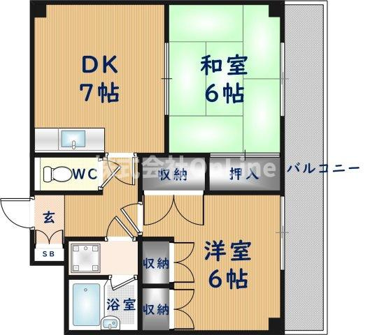 【間取り】 | 志紀ロイヤルハイツ