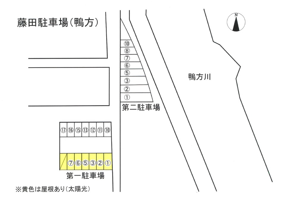 藤田駐車場の区画図