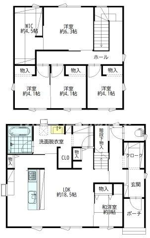釧路町東陽西1丁目5　中古住宅の間取り