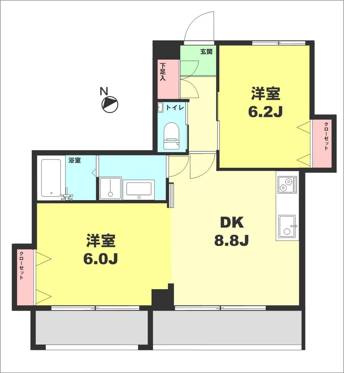 月村マンションNo.33の間取り