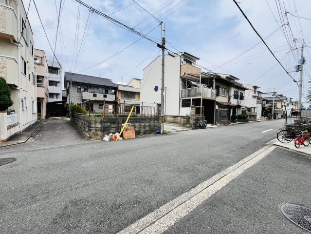 梅小路石橋町　1号地　建築条件無土地の前面道路含む現地写真