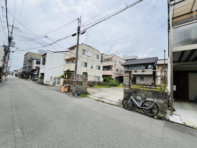 梅小路石橋町　2号地　プラン打ちの前面道路含む現地写真