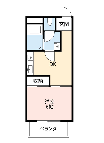 【間取り】 | コーポラス秋山Ⅱ
