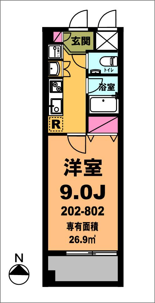 月村マンションNo.30の間取り