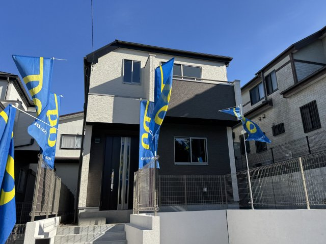 松戸市中金杉4丁目新築戸建【小金北小学校：8分】の外観|3号棟外観・完成済み内覧可能です！