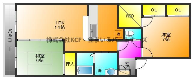 チャームビラの間取り
