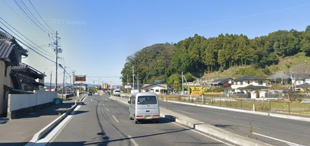 【長期優良住宅】小名浜野田第2の前面道路含む現地写真|北東側16.0ｍ県道