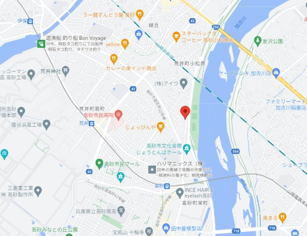 高砂市荒井町小松原1丁目　土地　A号地の地図