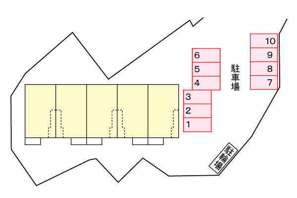 グランシス富木島の駐車場