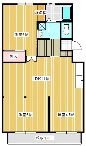 柏沼南台サンパワーA棟の間取り