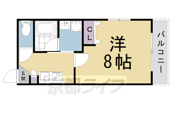 クオリエ京都堀川アネックスの間取り|別タイプの間取りです。