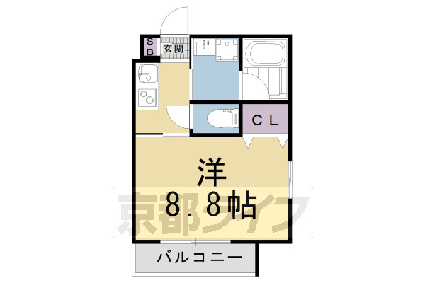 クオリエ京都堀川アネックスの間取り|別タイプの間取りです。