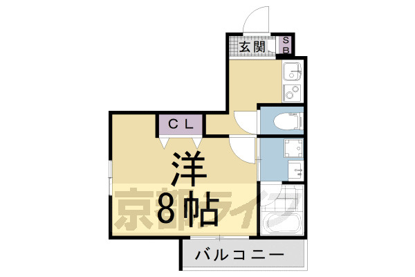 クオリエ京都堀川アネックスの間取り|別タイプの間取りです。
