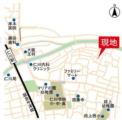 【地図】 | 西宮市　段上町５丁目　建築条件無土地