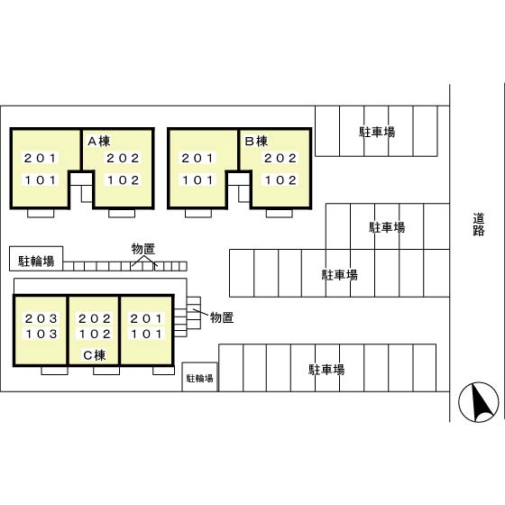 サンパティック Ａの区画図