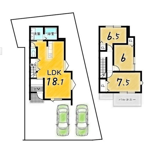 【土地図＋建物プラン例】 | S11689-修学院