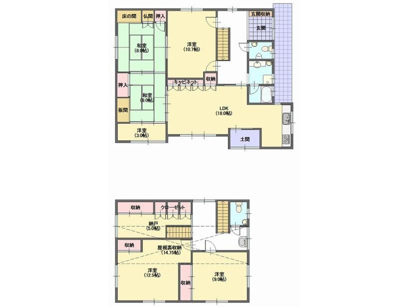 清滝中町　中古一戸建ての間取り|間取り図はいかがですか？ご希望を叶える間取りですか？リビングの広さは？水回りの位置は？カウンターキッチン？など色々な情報が集約されています。弊社ではリフォームなどのご相談も承っております。