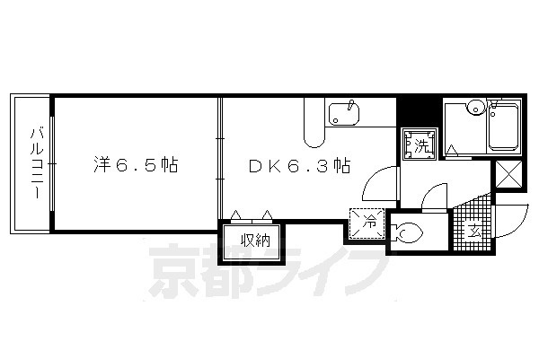 アブレスト今出川の間取り|別タイプの間取りです。