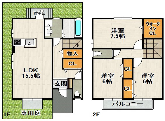 榮タウンハウスの間取り
