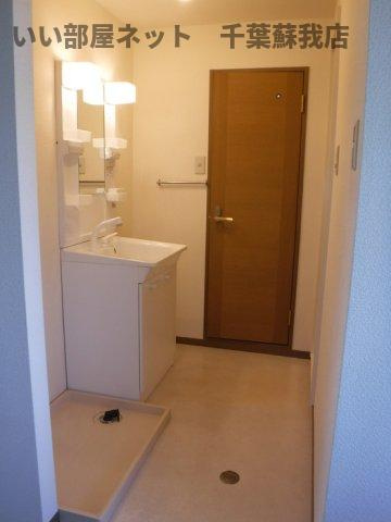 ピュアリバーの洗面所|スペースが確保できる洗面所です