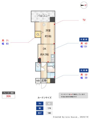 レジディア博多の間取り