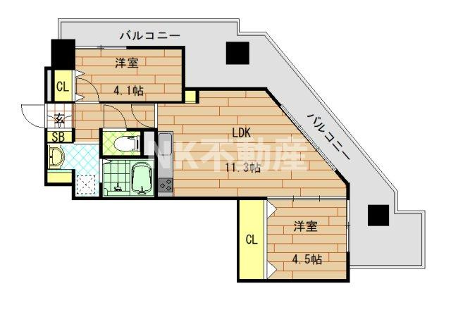 【間取り】 | 希来里（若江岩田賃貸） | 間取りです