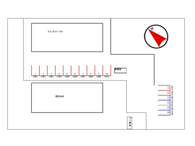 【区画図】 | ウエストピークⅣ | 駐車場