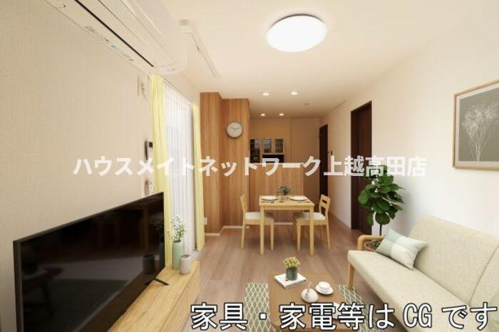 キャトル・セゾンの居間・リビング|ＬＤＫ（ＣＧイメージ）