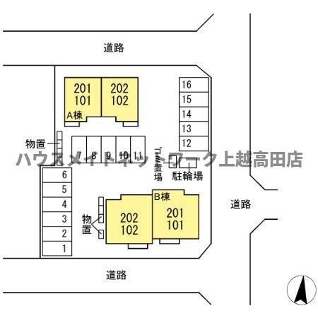 グランシャトー Ａの区画図|配置図
