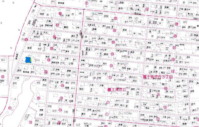 宇都宮市富士見が丘1丁目　224.10㎡　売地の地図