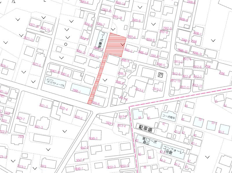 都城市蓑原町の売地の土地図