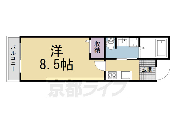メサヴェルデ今出川の間取り|別タイプの間取りです。