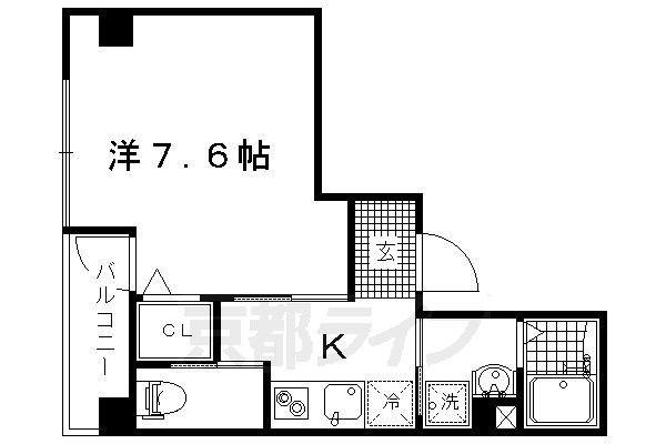 メサヴェルデ今出川の間取り|別タイプの間取りです。