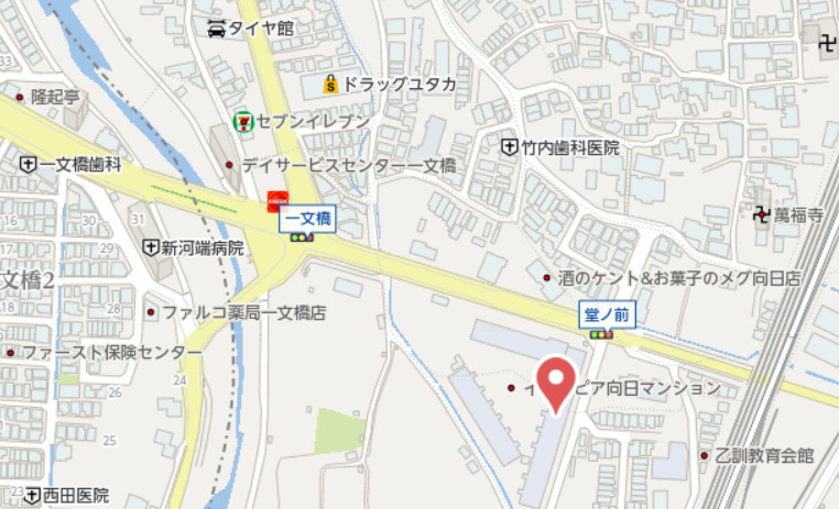 イトーピア向日マンションB棟　4階の地図