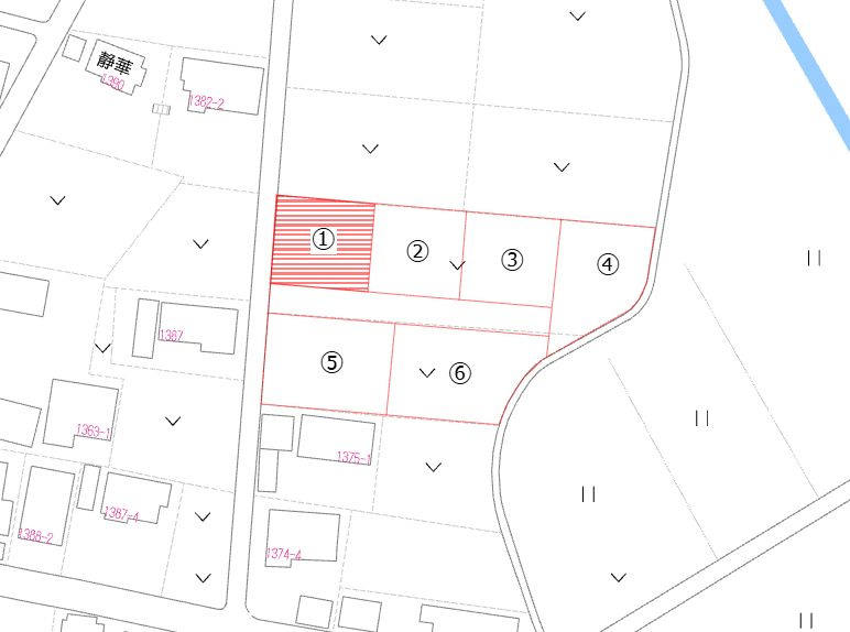 北諸県郡三股町大字樺山の売地の土地図