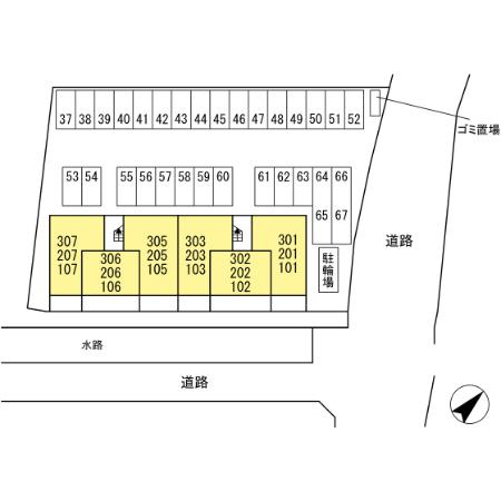 アーバンコート長嶺南の区画図