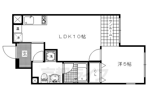 アクエルド御所北の間取り|別タイプの間取りです。