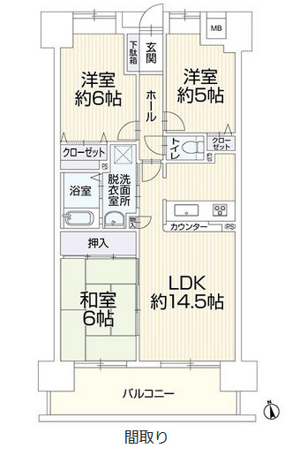 グランドパレス新宮の間取り|グランドパレス新宮（3LDK）