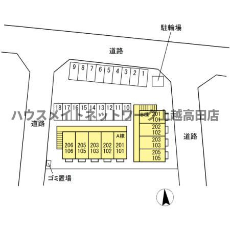 フォルテ Ｂの区画図|配置図