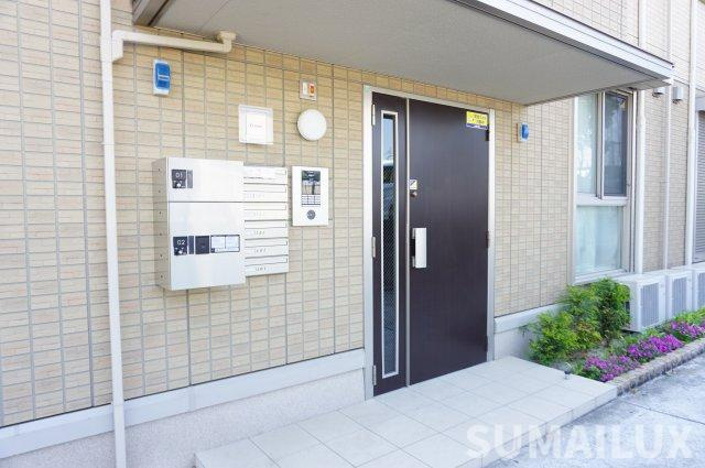熊本市東区御領８丁目のアパートのエントランス