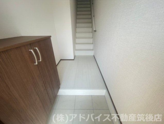 久留米市城島町楢津のアパートの玄関
